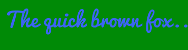 Image with Font Color 3C64F4 and Background Color 008A06